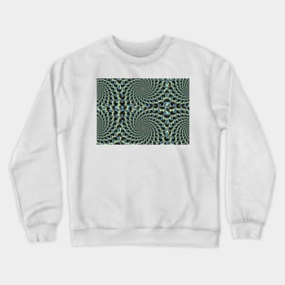 Corgi head pattern - optical illusion - green Crewneck Sweatshirt